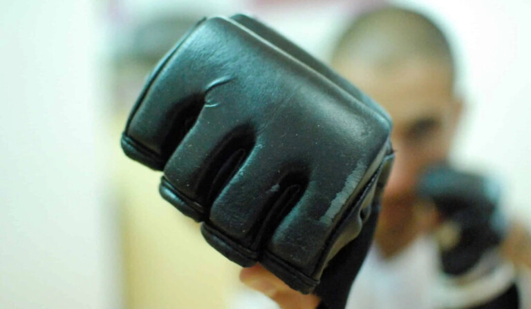 selective focus photo of black gloves